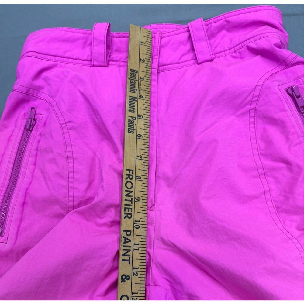 Vintage 80s 90s Tyrolia by Head Neon Hot Pink Ski Snow Pants Girl’s 10 Celtech - Picture 4 of 12